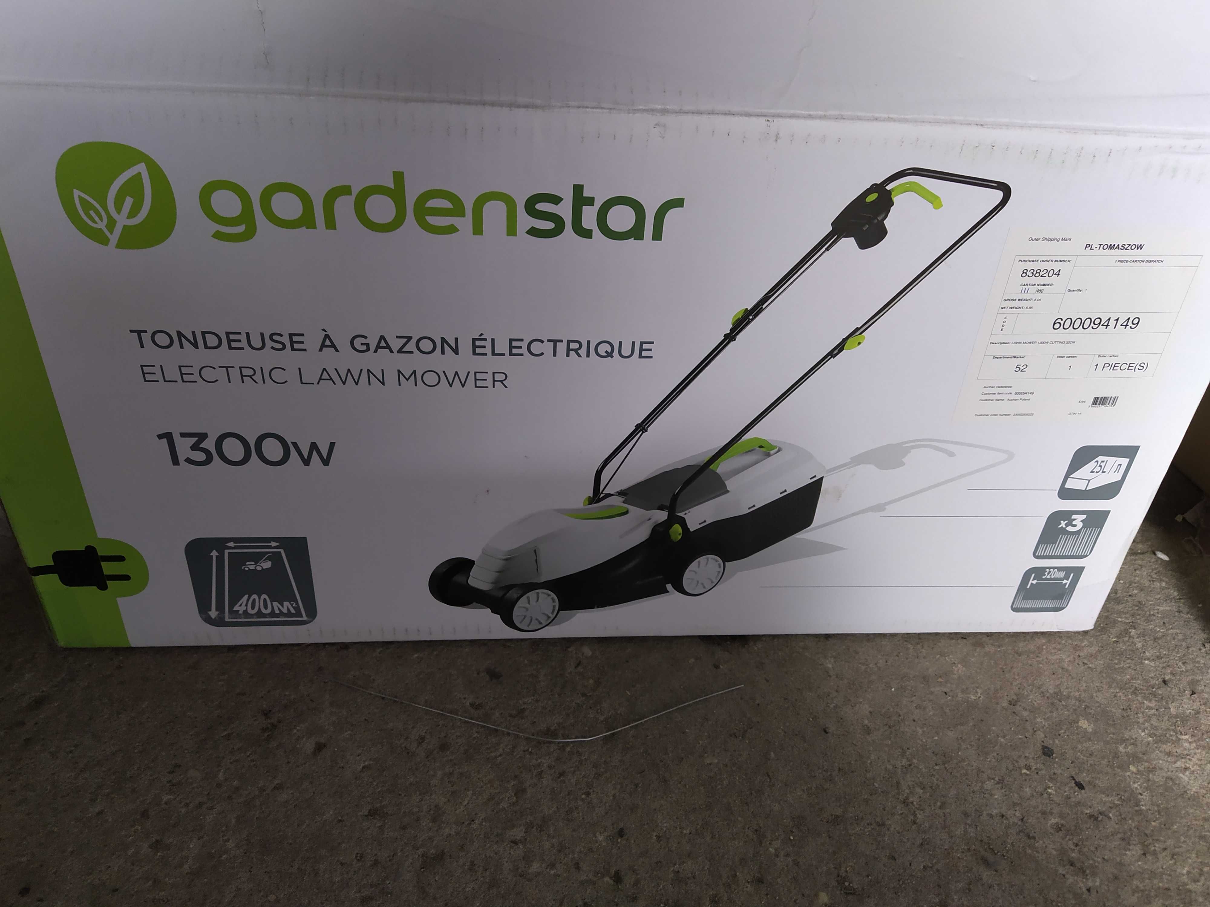 Kosiarka elektryczna Gardenstar 1300W nowa