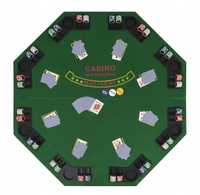 Stół, blat do pokera dla 8 graczy, ośmiokątny
