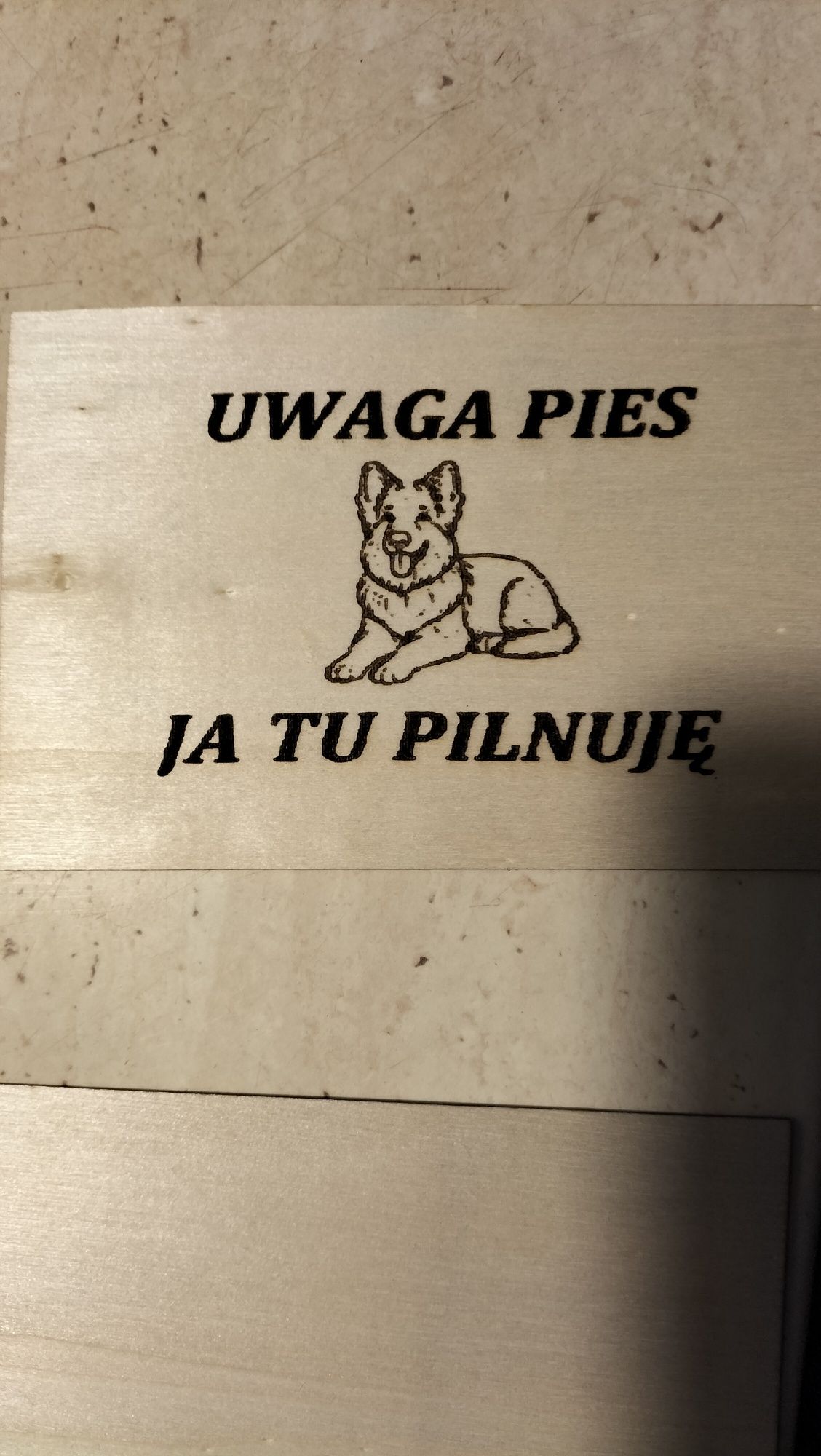 Tabliczka Uwaga Pies