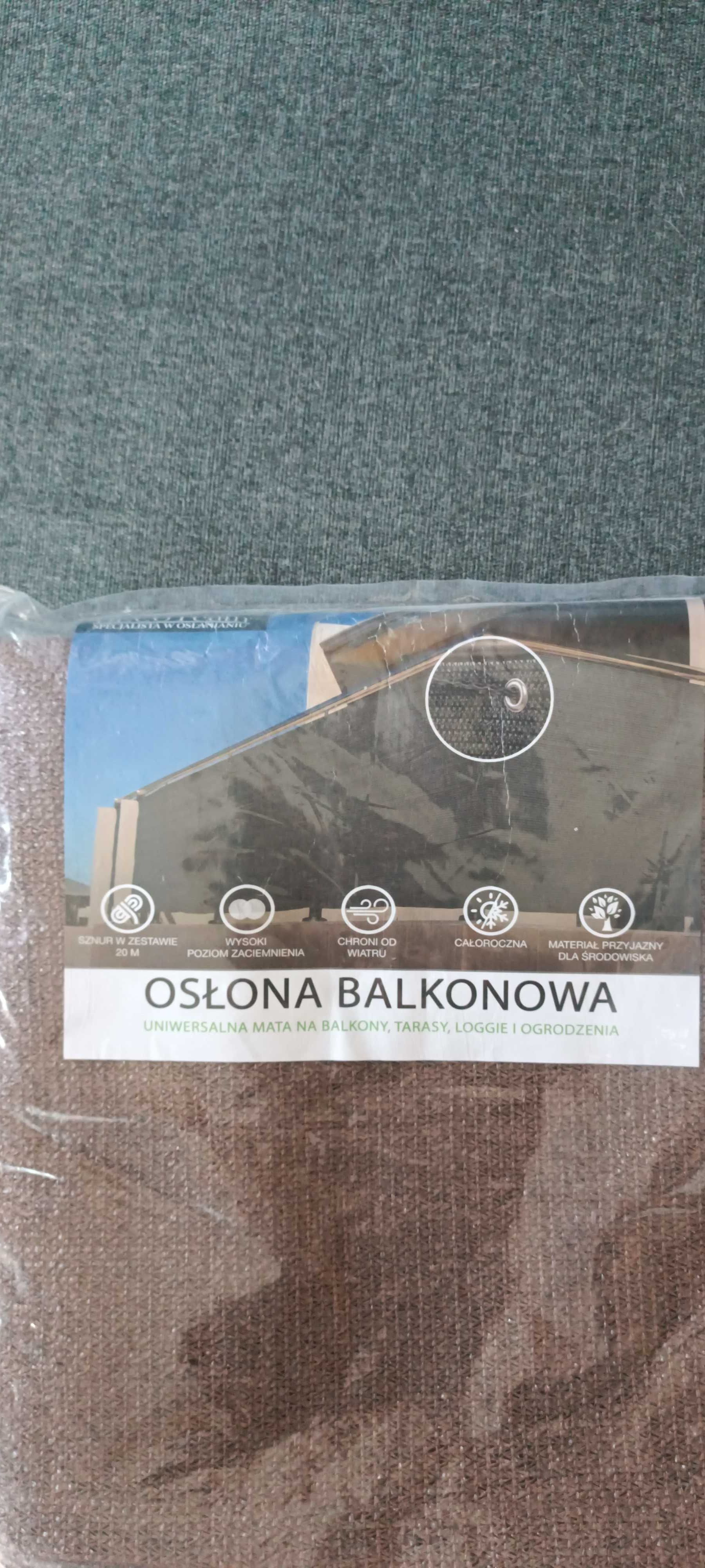 Osłona, siatka cieniująca balkon taras DECOteam. 0,60 x 5m Wysyłka OLX