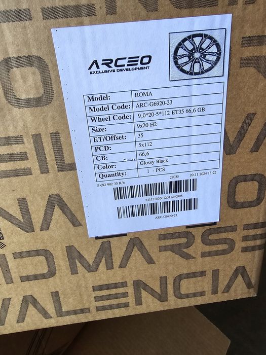 Alufelgi 20" 5x112 9J ET35 Audi A4 B8 B9 A5 A6 C8 C7 C6 A8 BMW X5 X4