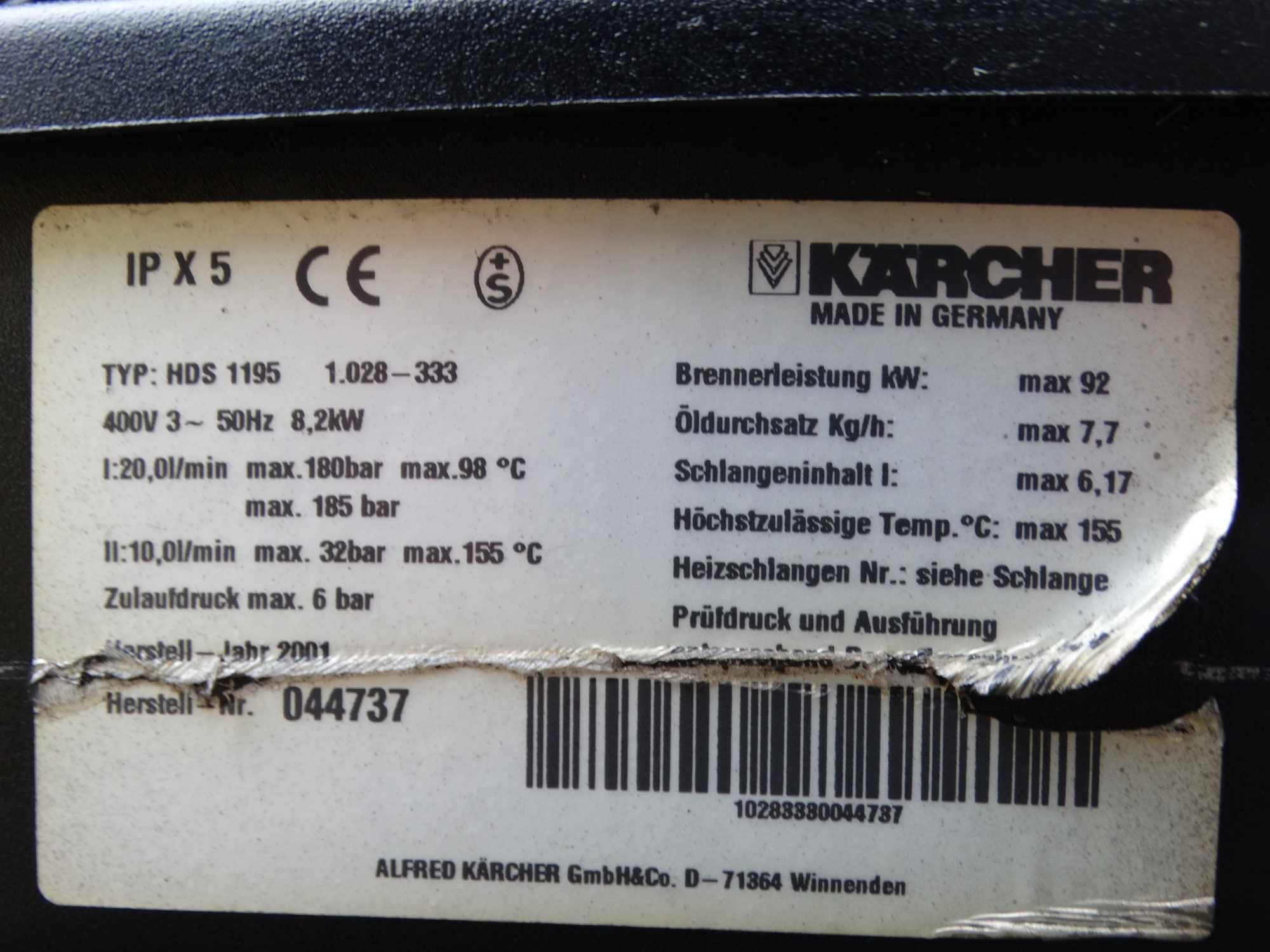 Myjka Ciśnieniowa Karcher HDS 1195 S ECO * HDS 895* 995* 1295