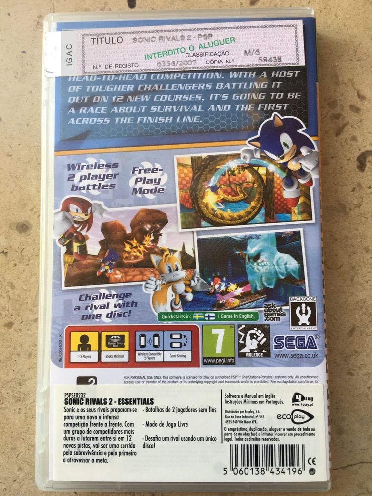 Videojogo Sonic Rivals 2