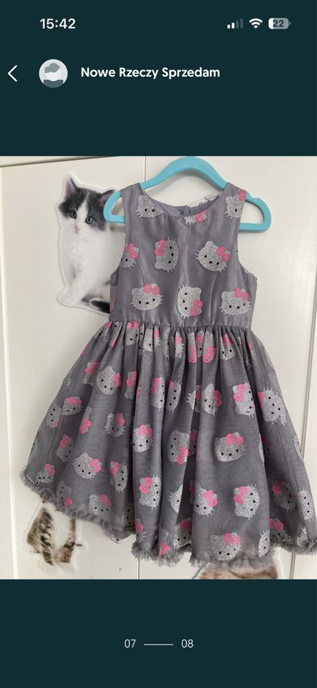 Hello Kitty sukienka tiulowa 116cm H&M