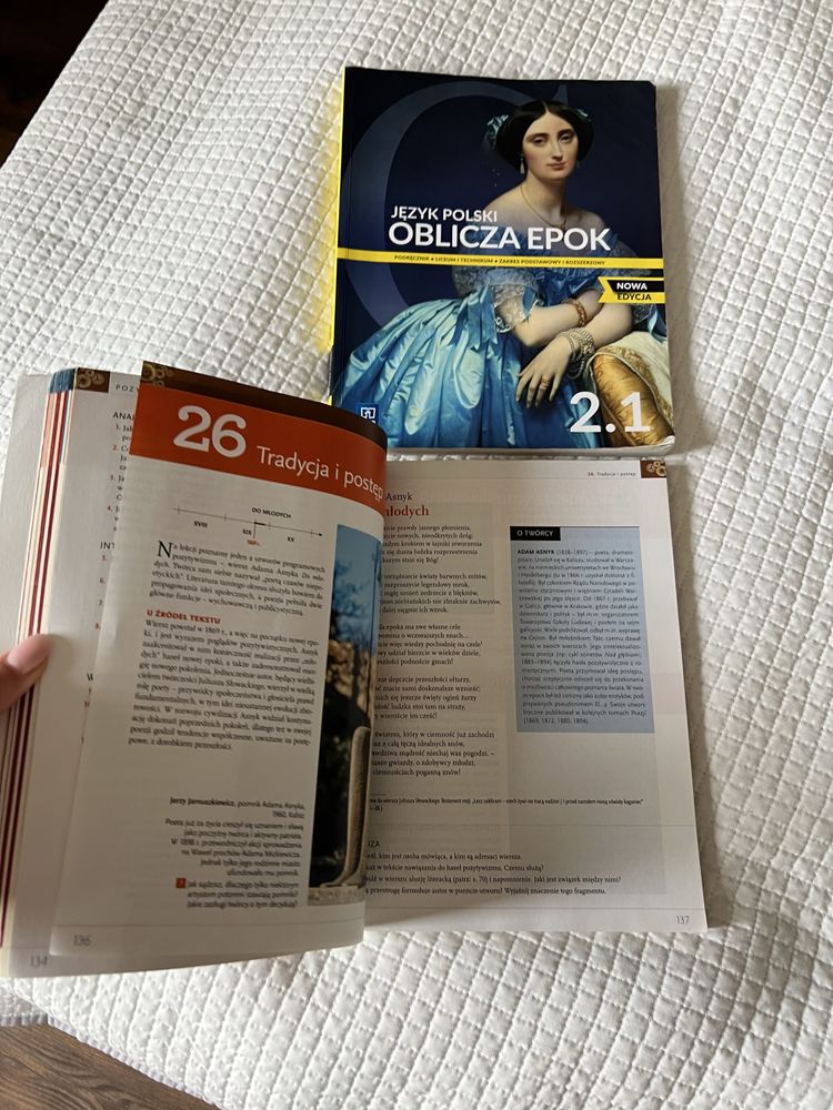 Komplet „Oblicza epok 2.1 i 2.2” do liceum i technikum.