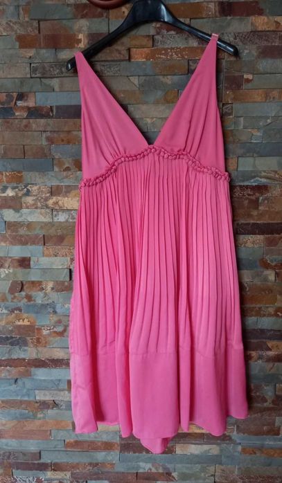 Różowa sukienka, sukienka ciążowa, r. M