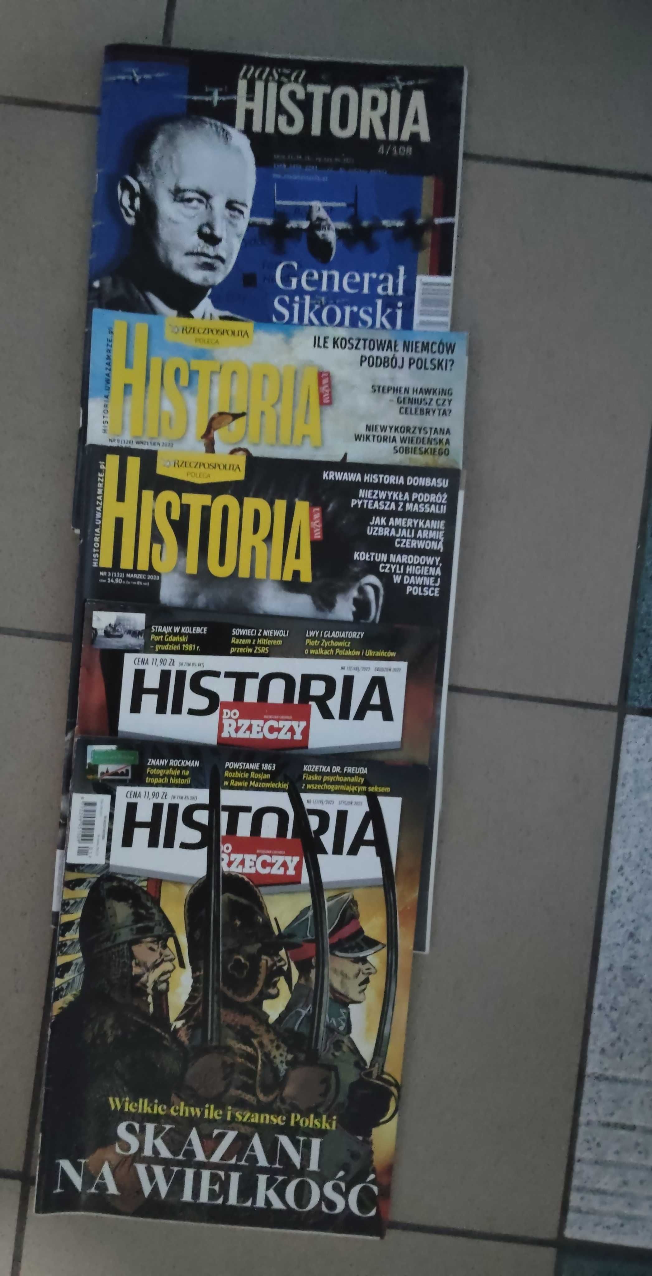czasopisma historyczne różne-5 egzemplarzy