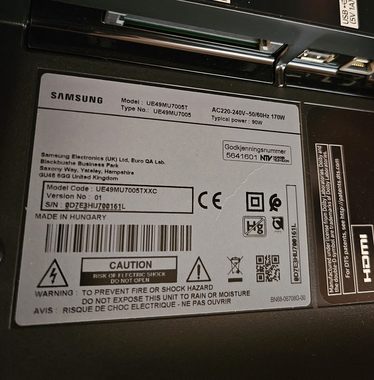 Smart TV led 49" Samsung como Nova