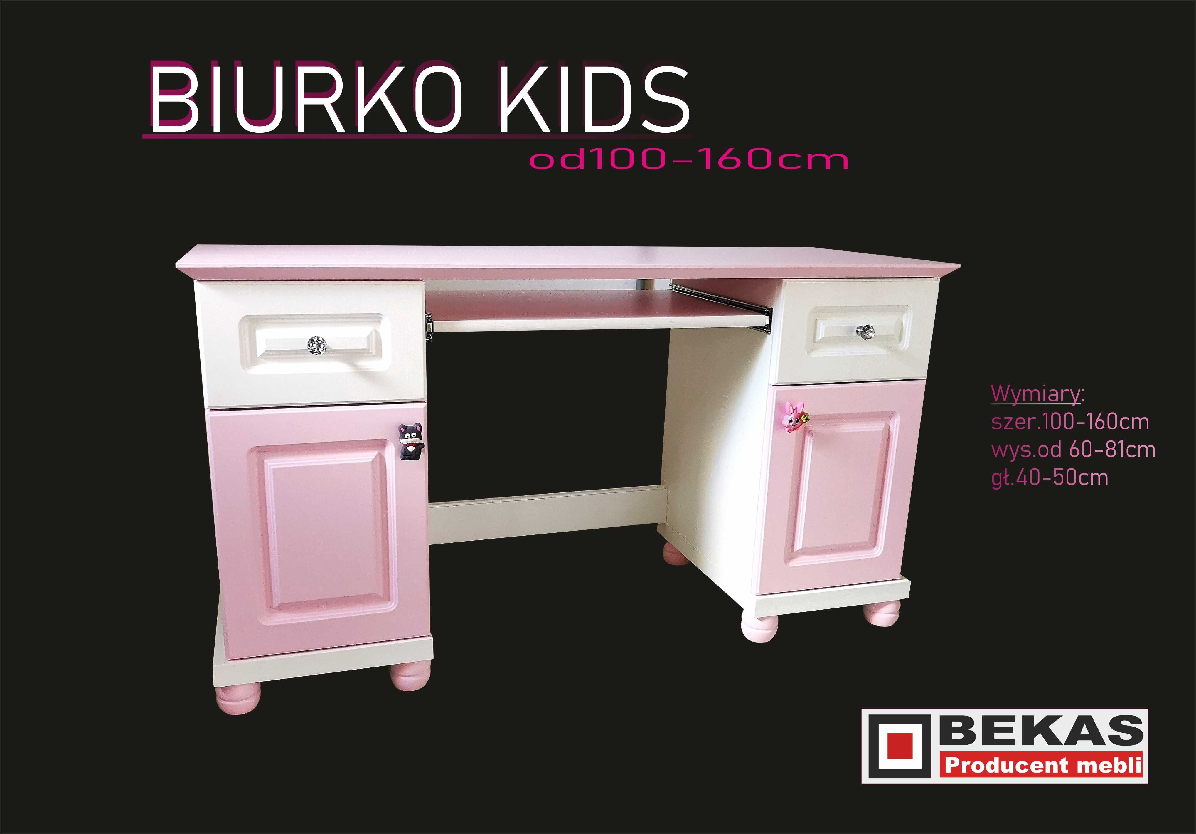 BIURKO KIDS 120` dla Chłopca Biało Niebieski Baby Blue BEKAS Producent