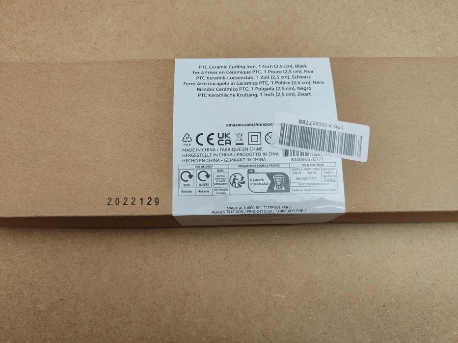 Ceramiczna lokówka Amazon Basics 2.5cm czarna