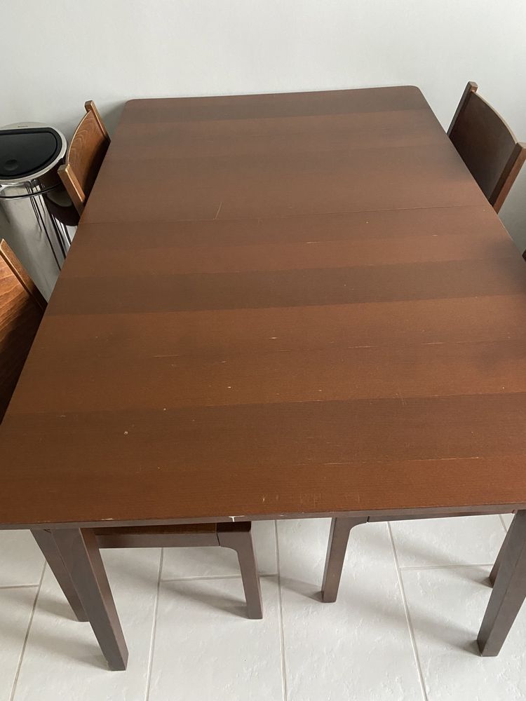 Stół IKEA 140x90 rozkładany + 4 krzesła