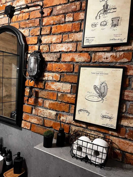 Oryginalne płytki ze starej cegły, płytki z cegły, płytki ceglane loft