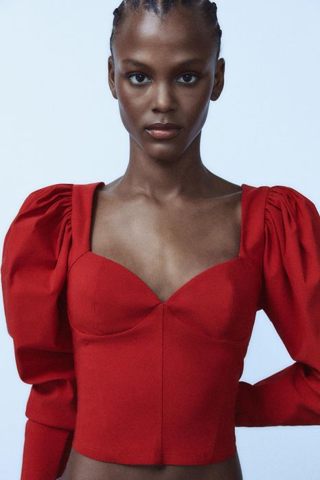 Топ блузка Zara красная