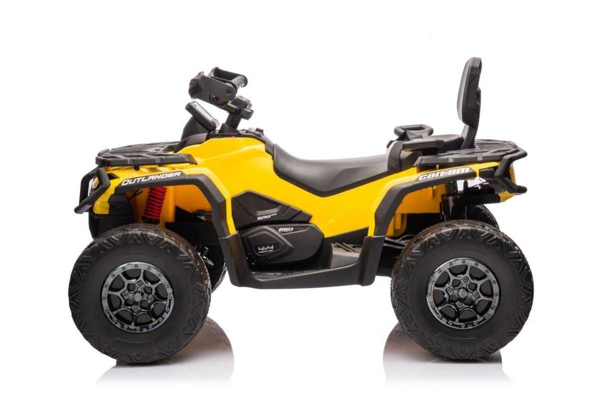 Quad Can Am Outlander 4x4 na akumulator 12V 14Ah + PILOT Żółty