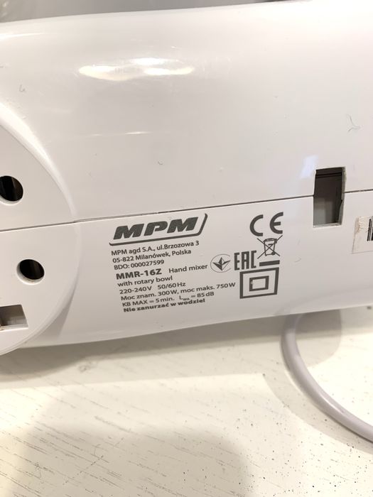 Mikser MPM 750W, do remontu