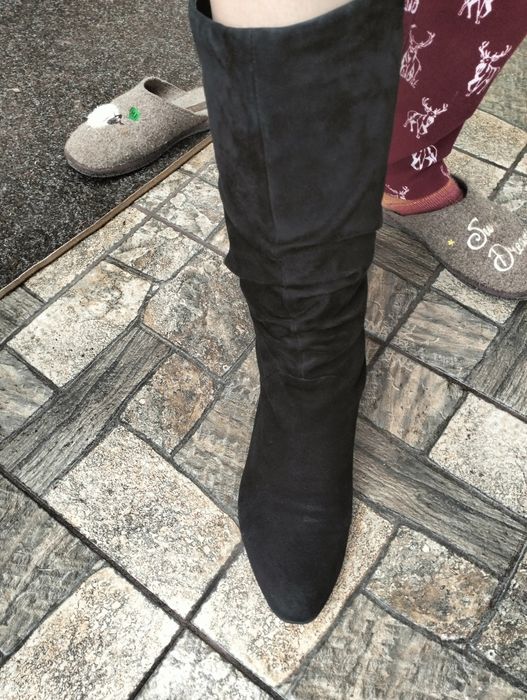 Замшеві фірмові чоботи 39р