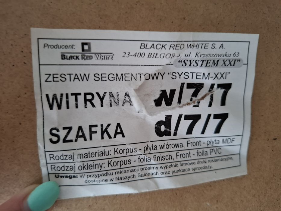 Szafka Black Red White