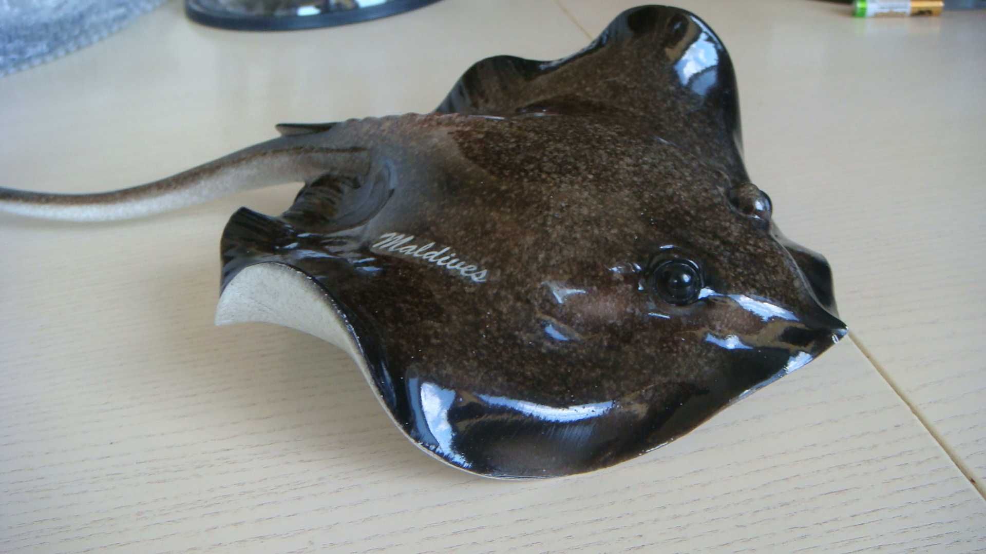 Керамическая фигурка скат, 34 х 18 см