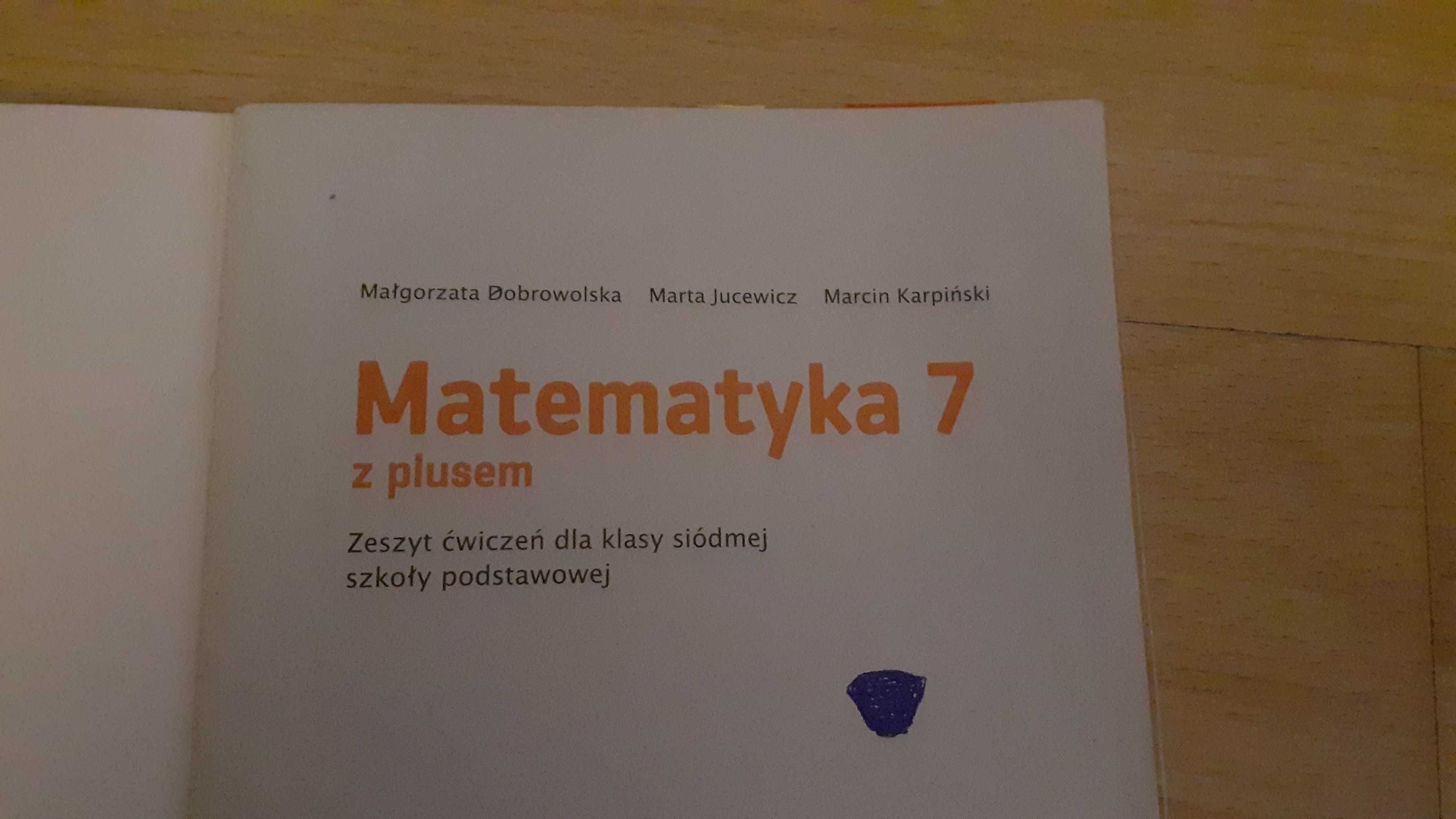 Zeszyt ćwiczeń matematyka z plusem 7