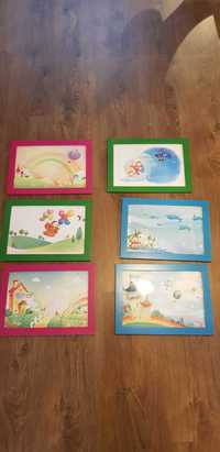 Obrazki pokój dziecka, śliczne, kolorowe ramki do zdjęć