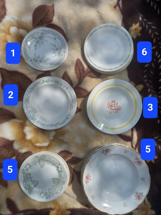 Тарелка фаянс, много тарелок Буды