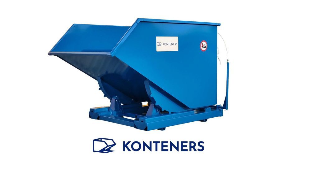 Kontener 1m3 1000 L , Kontener samowyładowczy / Pojemnik metalowy