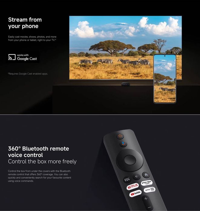 Медіаплеєр Xiaomi TV Box S 3rd Gen MDZ-32-AA, Google tv, тв приставка