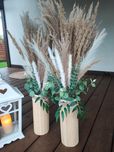 Dwa wazony Boho trawy diy