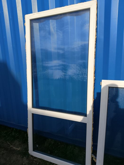 Okno 97x210 2szt fix plastikowe białe