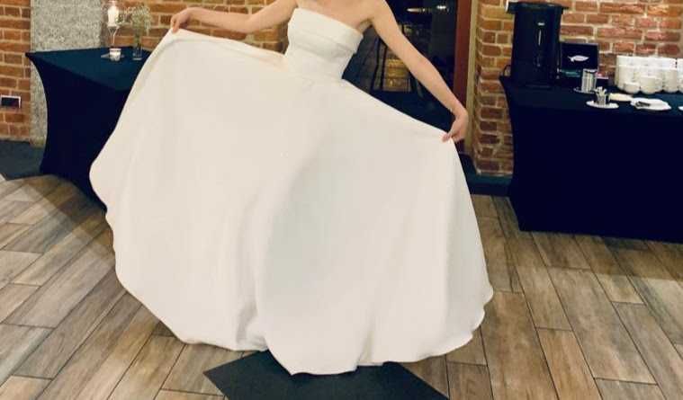 Klasyczna suknia ślubna, Małgorzata Motas, XS 34, z etolą