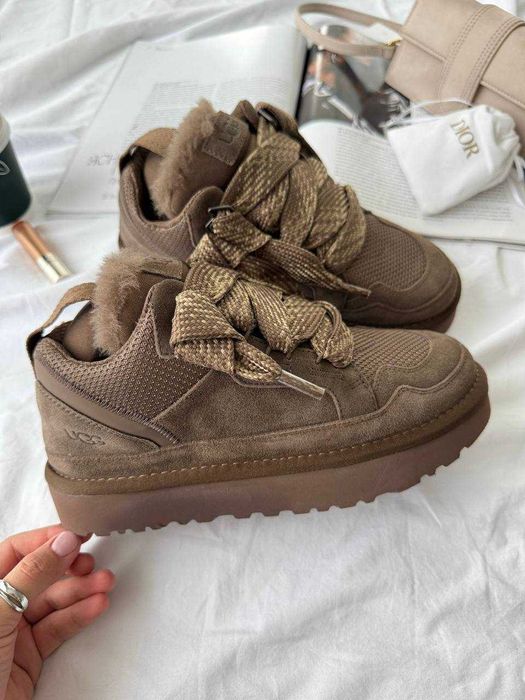 Женские ботинки UGG Lo Lowmel Sneaker Chocolate 36-41 Натур Овчина!
