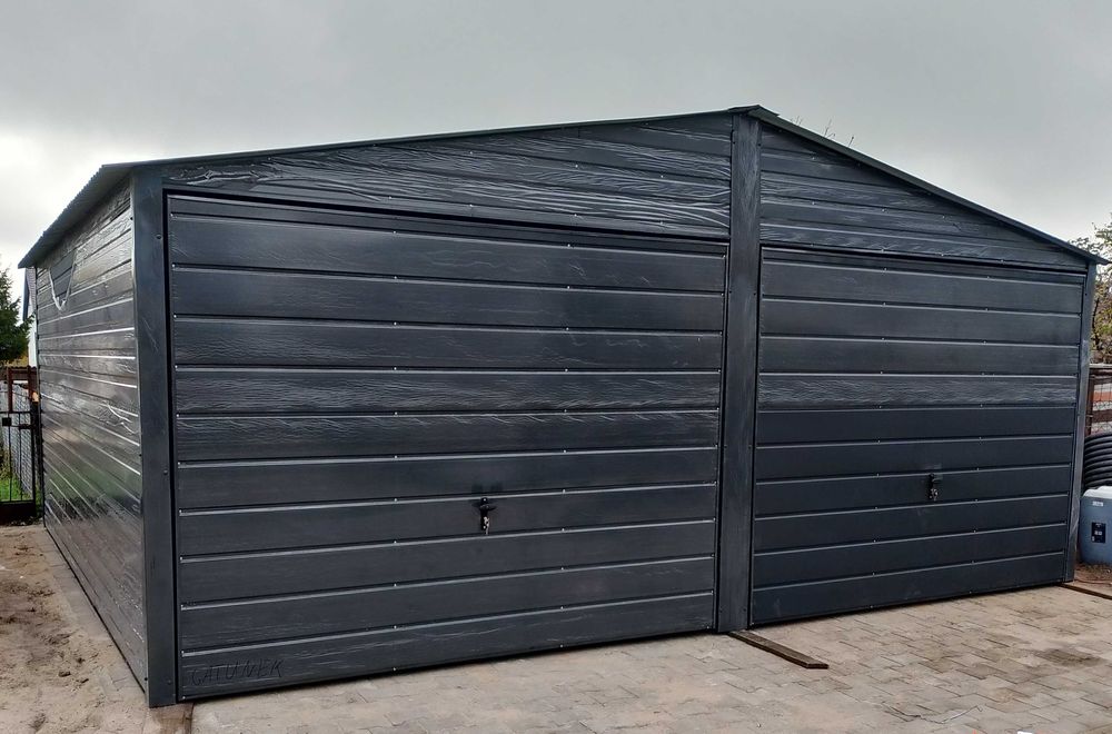 Dwustanowiskowy Garaż Blaszany Konstrukcja OCYNK