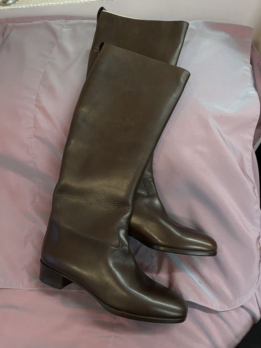 Нові Вінтажні Prada чоботи коричневі натуральна шкіра