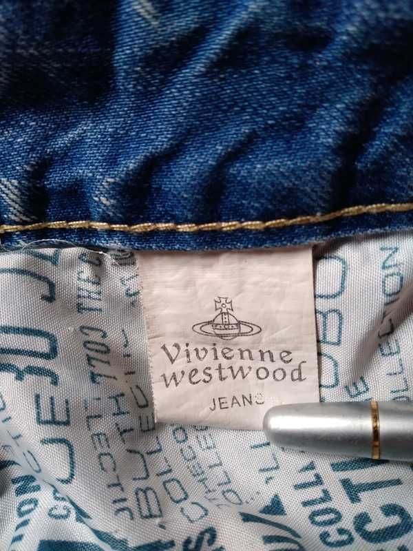 Spodnie damskie, jeansy, niebieskie, rozmiar S Vivienne Westwood