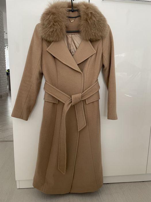 Пальто бежеве з вовни, плащ