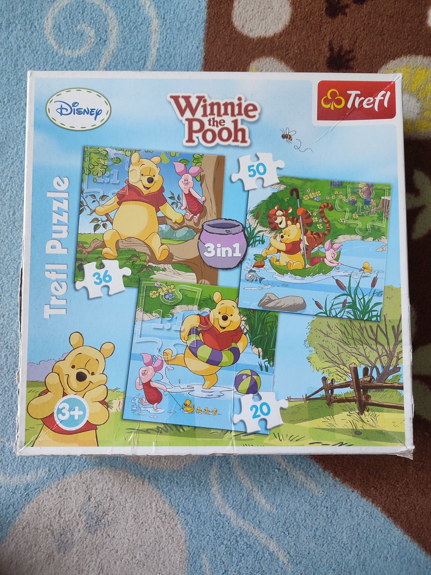 Puzzle Kubuś Puchatek 20+36+50 Trefl