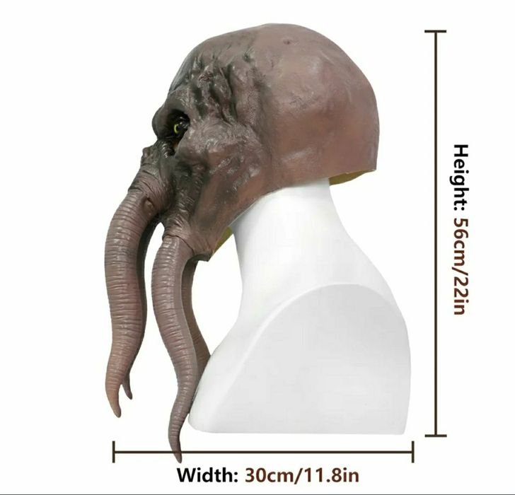 Máscara Cthulhu Baldur's Gate Monstro Polvo Lula