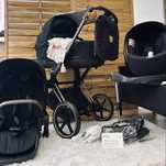 Cybex priam 4.0 DUŻY zestaw rose gold czarny 4w1 gondola baza fotelik