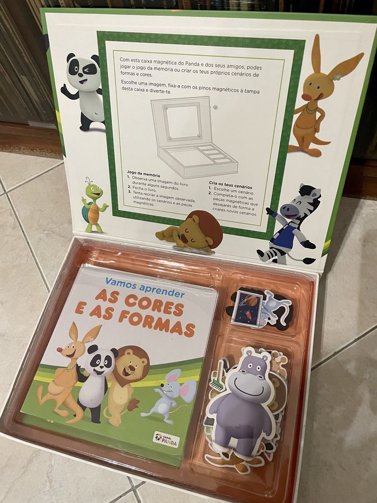 Caixa Magnética Panda: Vamos Aprender as Cores e as Formas