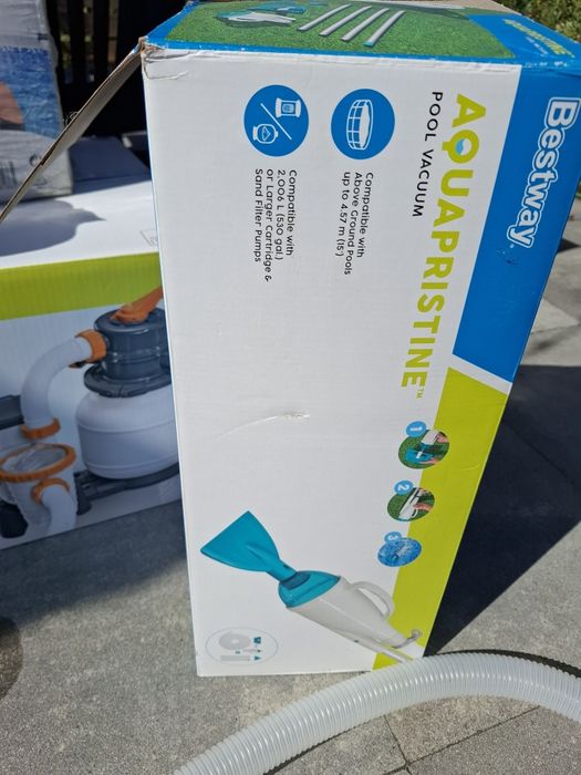 Mega zestaw basen + pompa  + akcesoria + chemia