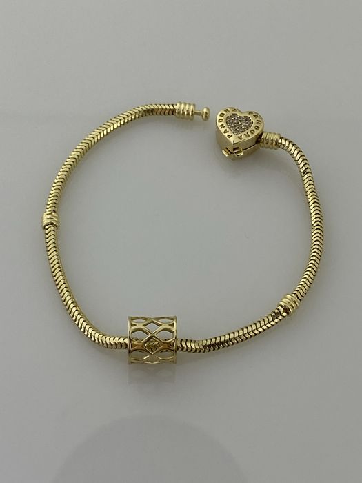 Złoty element charms na bransoletkę Pandora, Próba 585. Nowy (6118)
