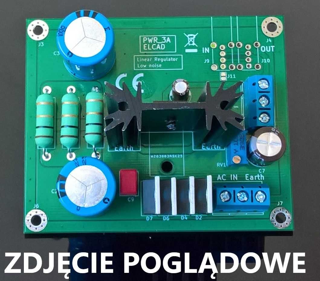 Płytka pcb - zasilacz liniowy niskoszumny LM317, LM350, LT1085