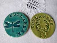 Ceramiczny magnes Outlander, ważka, rękodzieło, handmade