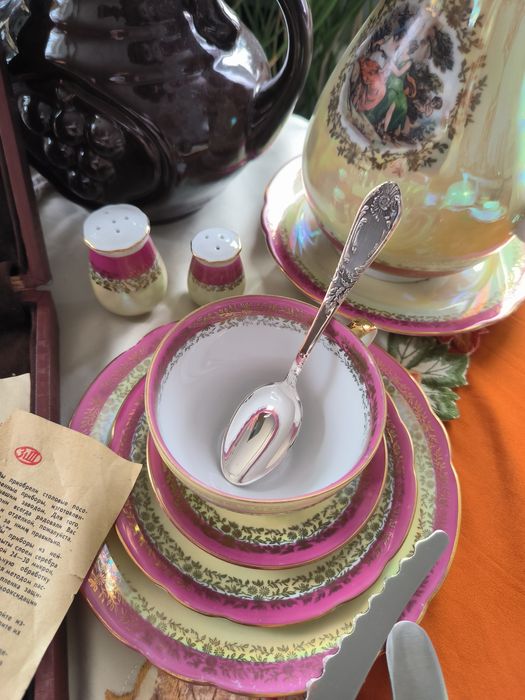 Мельхиоровый посеребренный набор 6/24,ЗиШ, Вольнянск мнц УССР