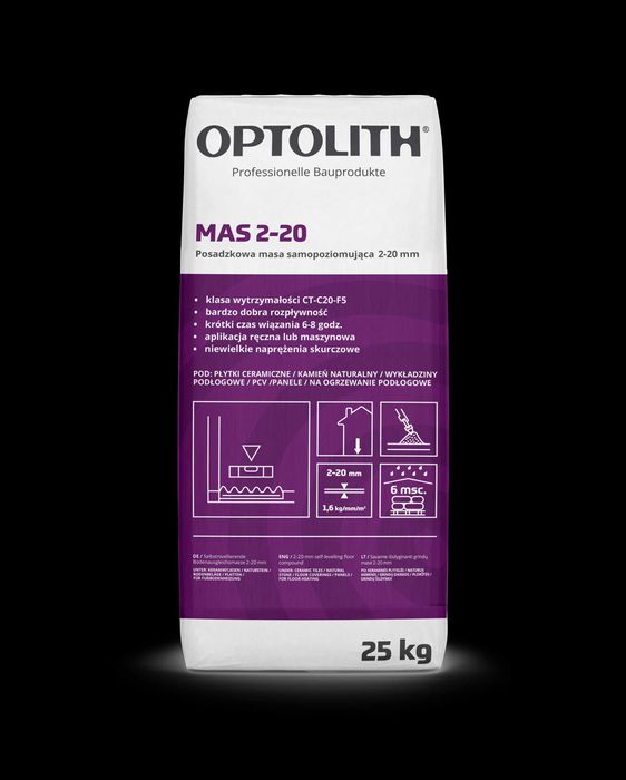 Zaprawa wylewka samopoziomująca posadzkowa masa samopoziom OPTOLITH 25