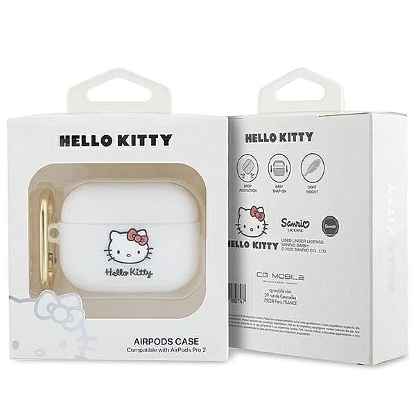 Etui Hello Kitty Silicone 3D Kitty Head na AirPods Pro 2 (2022/2023) -