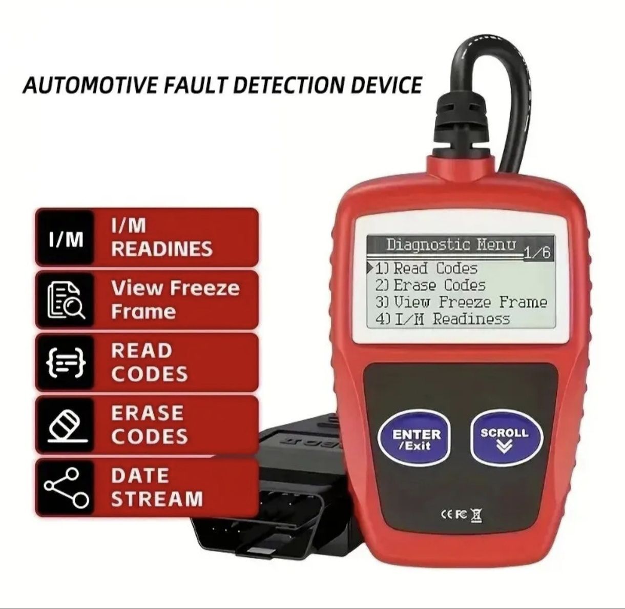 OBD2 Instrumento de diagnóstico de falhas de carro e mota