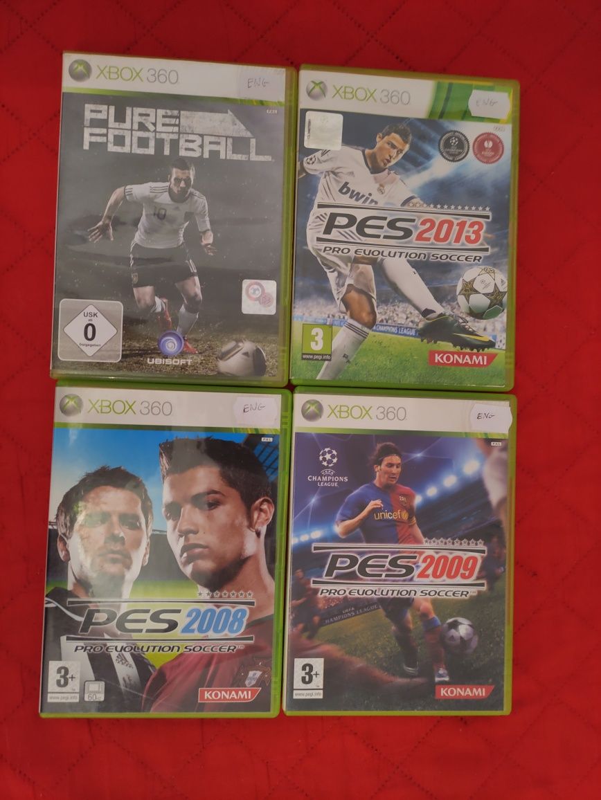 PES 2008,2009,2013, Pure football Xbox 360 stan idealny