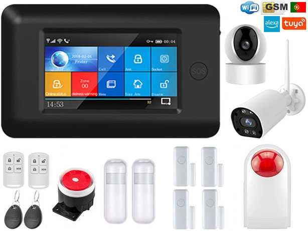 Alarme Tuya sem Fios GSM/WiFi 2 Câmaras Android/iOS PT (NOVO)