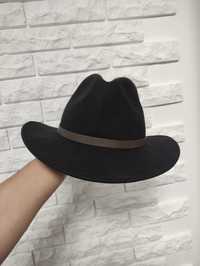 Stetson m&s капелюх ковбойський чорний фетровий чоловічий шляпа черная